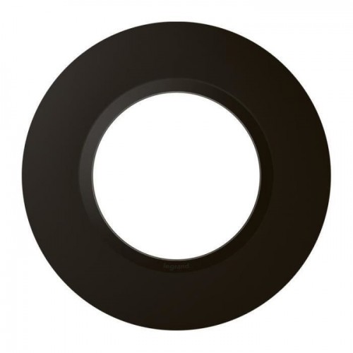 Plaque de finition ronde Noir velours Legrand Dooxie Réf: 600976