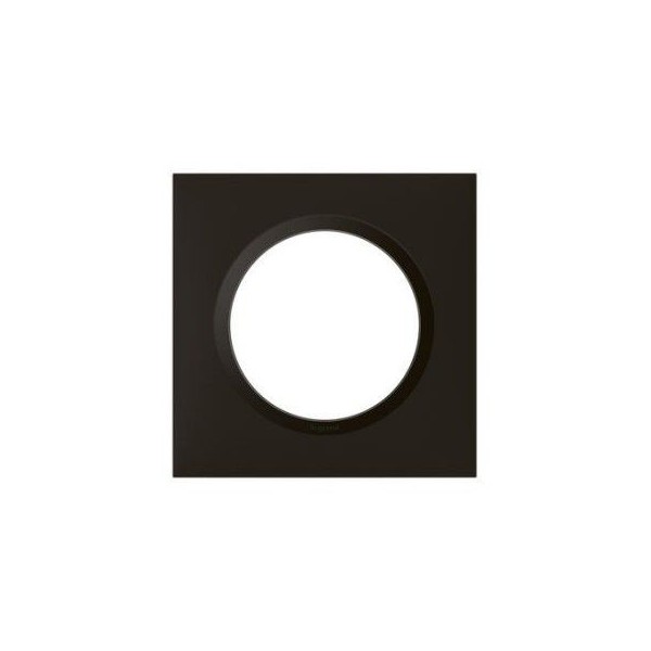 Plaque de finition simple carrée noir velours Legrand Dooxie Réf: 600861
