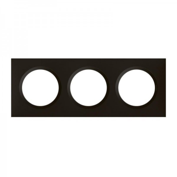 Plaque de finition triple noir velours Legrand Dooxie Réf: 600863