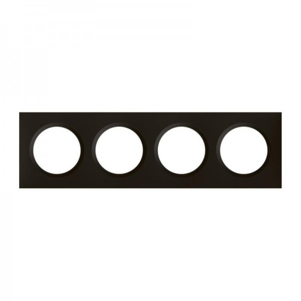 Plaque de finition quadruple noir velours Legrand Dooxie Réf: 600864