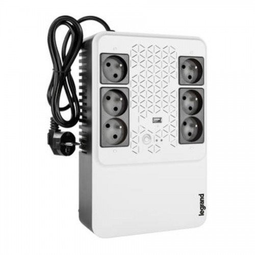 Onduleur Keor multiplug avec 6 prises de courant 2P+T et disjoncteur intégré 600VA 360W Legrand Réf:  310083