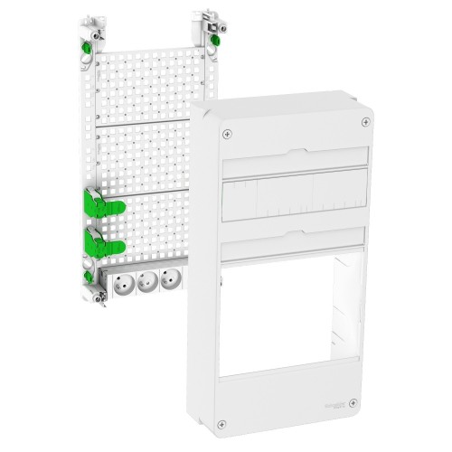 Lexcom Home coffret vide activbox 3 rangées pour équipement : box, switch Schneider Réf: VDIR511004