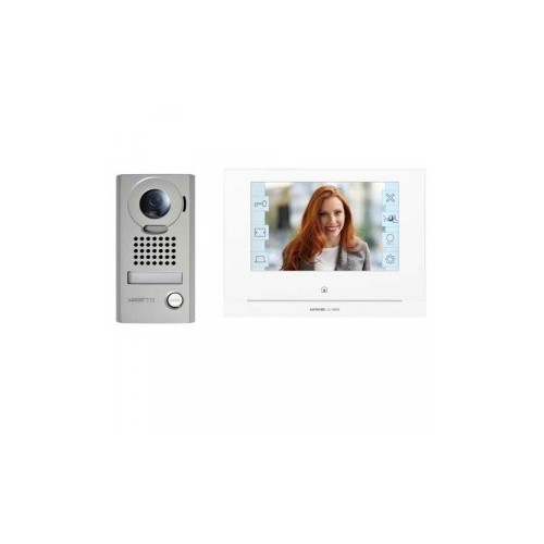 Kit carillon vidéo sans fil WL11 - moniteur écran 2.4" blanc / argent Aiphone Réf: 130700