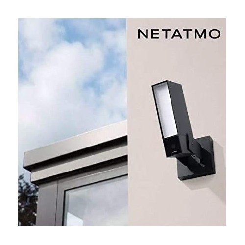 Caméra extérieure intelligente connectée Netatmo projecteur LED inclus et alerte sur smartphone alu/noir Legrand Réf: NOC-PRO
