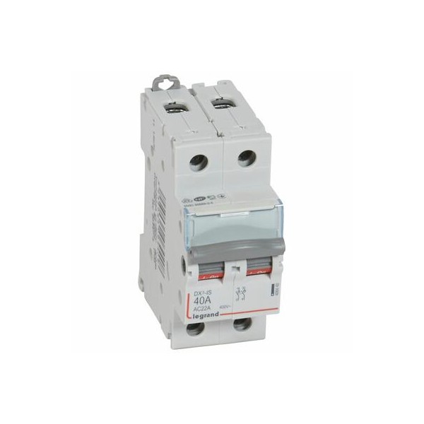 Interrupteur-sectionneur DX³-IS 2P 400V~ - 40A - 2 modules Legrand Réf. 406440