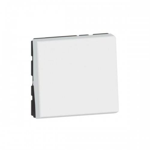 Interrupteur ou va-et-vient 10AX 250V~ 2 modules blanc Mosaic Easy-Led Legrand Réf. 077011L