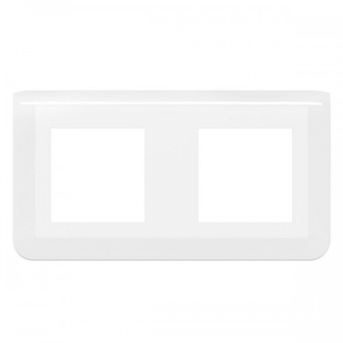 Legrand Plaque de finition horizontale pour 2x2 modules blanc Mosaic Réf. 078804L