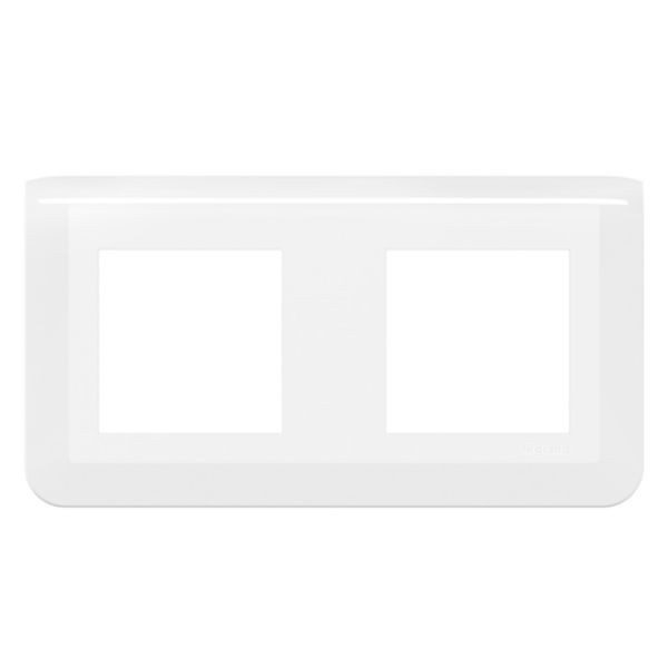 Legrand Plaque de finition horizontale pour 2x2 modules blanc Mosaic Réf. 078804L